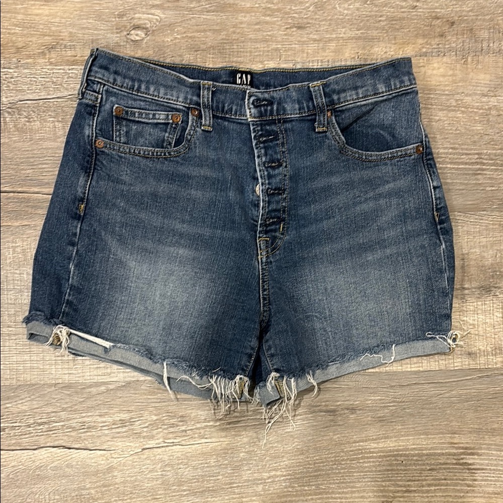 GAP Blue Jean Shorts Distressed Cut-Off Style size 6/28R